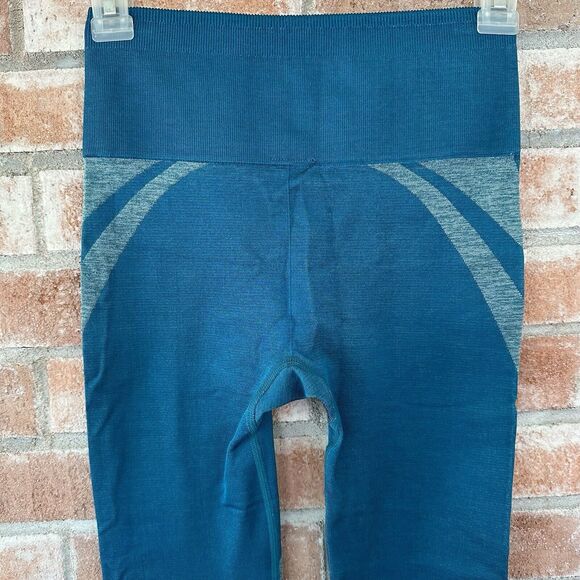 Fabletics Women's High Waisted Seamless Dot Tight Leggings XS Teal Blue - Picture 9 of 11